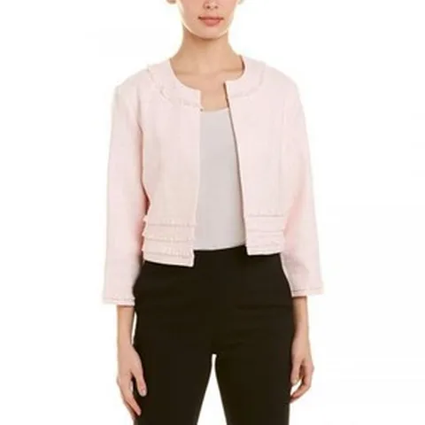 칼라거펠트 여성 트위드 오픈 프론트 자켓 151811