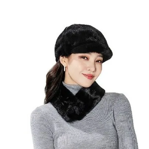 노블밍크 풀스킨밍크머플러+밍크모자세트