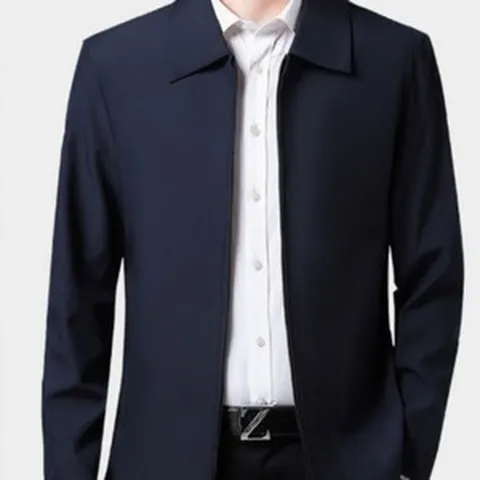 심플 블루종 지퍼형 깔끔한 봄가을 남성 면혼방 출퇴근용 깔끔