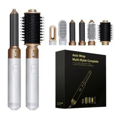컬링 다리미 헤어 스트레이트너 헤어 드라이어 헤어 브러시 포함 헤어 드라이어 6 in 1 멀티 스타일러, 1) With box packing  미국, With box packing