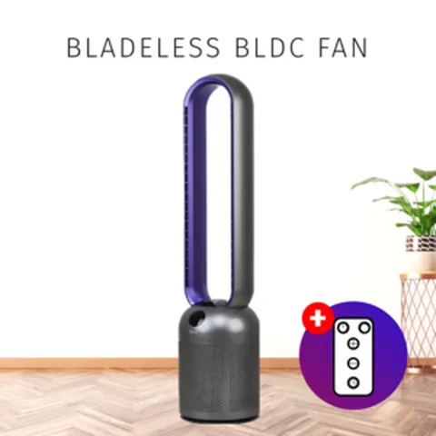 무풍선풍기 BLDC 날개없는선풍기 날없는 팬없는 선풍기 무엽 무팬 저소음 초미풍 타워형 서큘레이터, 퍼플(보라색)