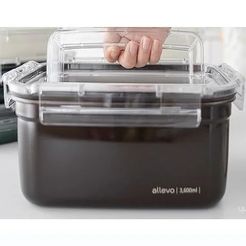 알레보 스텐밀폐용기 스텐반찬통 핸디형 3.6L, 1개