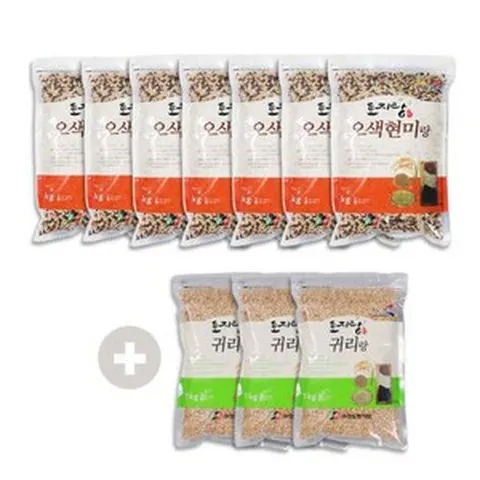 진도오색현미(상생) 2024 햇 진도 오색현미 1kg*7봉+쌀귀리1kg*3봉_산지직송, 1, 1, 1