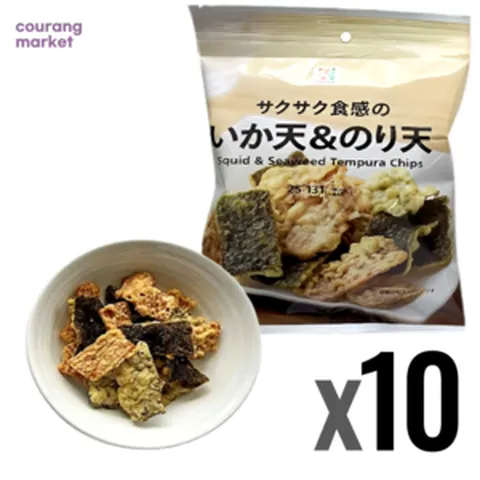 일본 세븐일레븐 이카텐&노리텐, 10개, 25g