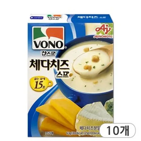 보노 컵스프 체다치즈 간편식 아침대용, 10개, 63g