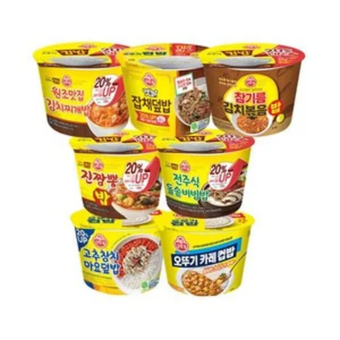 오뚜기 옛날잡채덮밥 236.5g 외 컵밥 8종 66 골라담기 원조맛집김치찌개밥증량) 310g 6개, 원조맛집김치찌개밥(증량) 310g 6개