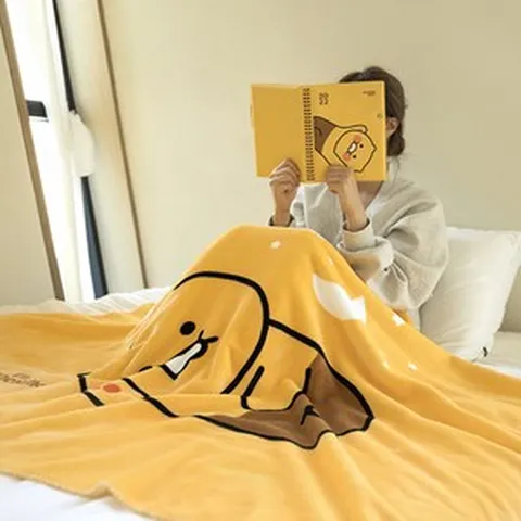 카카오프렌즈 춘식이 겨울용품 털방한실내슬리퍼 대형캐릭터담요