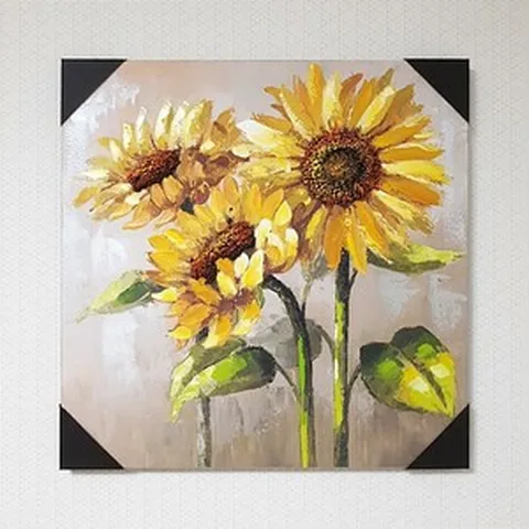 다잇홈데코 세송이 해바라기 유화 액자 인테리어소품 벽장식 개업 집들이선물
