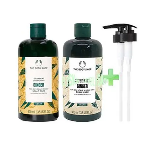 더바디샵 진저 스캘프 케어 샴푸+컨디셔너+펌핑기2개, 1개
