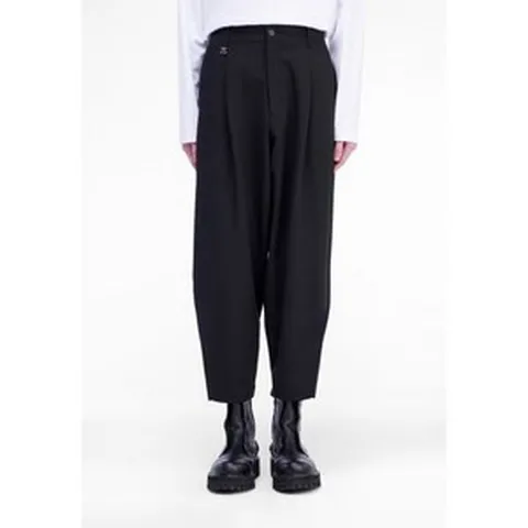 지오송지오 플리츠 볼륨 팬츠 블랙 ZF6PT604BK