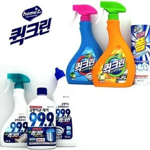 애경 퀵크린 곰팡이제거 매직폼 욕실청소 주방청소 세탁조크리너, 퀵크린 욕실용600ml