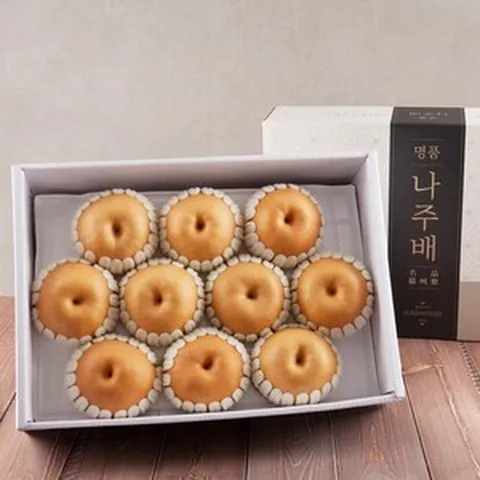 [9월13일 오전8시까지 주문시 명절전배송][산포원예과수배]GAP인증 나주배 선물세트 5kg(5-7과)[보자기 동봉], 6-7과