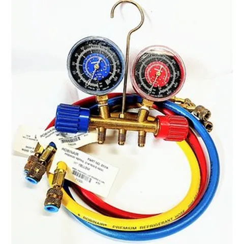 (Made in U.S.A) SPX ROBINAIR MANIFOLD SET 오리지널 미제 로빈에어 메니폴드 셋트 36" 3색 호수포함, 1개