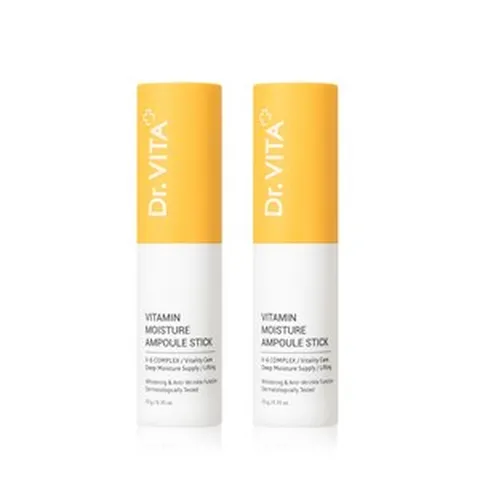 닥터비타 기미잡티 잡는 원터치 기미밤 비타민C 모이스처 앰플 크림스틱 (전신 사용가능), 2개, 10ml