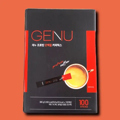 제누 커피 9.8gX100개 프로틴 단백질 스테비아 genu 믹스, 1개, 100개입