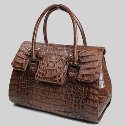 리얼카이만 악어가죽 티라토트백