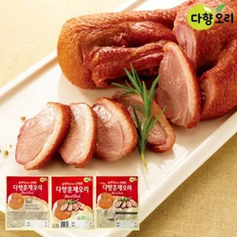 녹차먹인 다향오리 훈제슬라이스 540g×6팩＋소스15봉, 6개, 540g