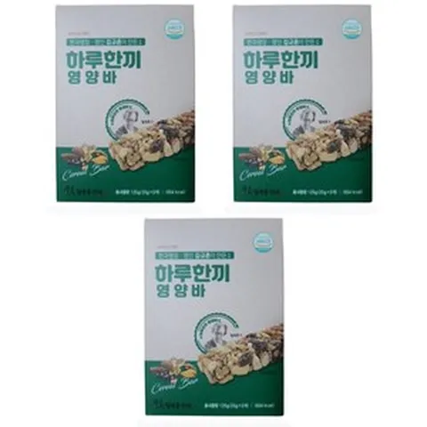 장인한과 김규흔 영양바 하루한끼영양바 40개 3박스, 명인김규흔한과 하루한끼 영양바 3박스, 125g, 3개