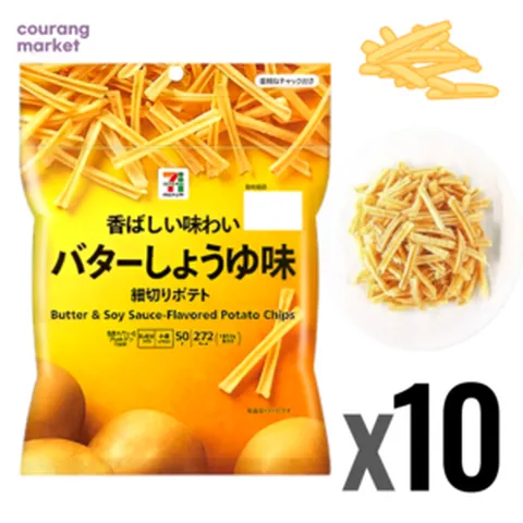 일본 세븐일레븐 호소기리 포테이토 버터쇼유, 10개, 50g