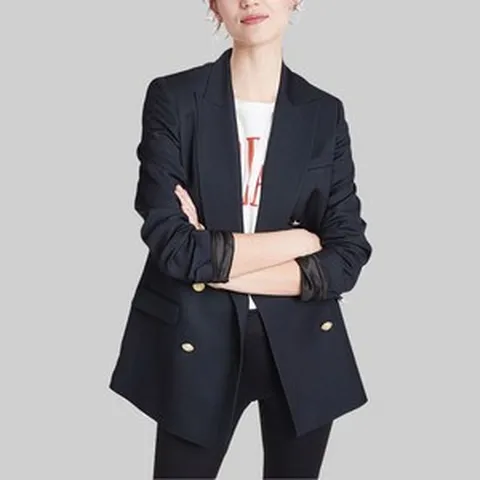 유퀴즈 김남주 자켓 출근룩 오피스 금장 블랙 루즈핏