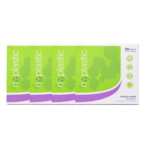 세제혁명 노플라스틱 초고농축 시트세제 라벤더향 30매입 4개