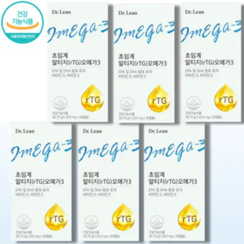 닥터린 초임계 알티지오메가3 1025mg 송중기오메가3 혈액순환 + 혈중지질 + 눈건조개선 식물성 홈쇼핑완판인기상품 비린내안나는 속냄새안나는 목넘김쉬운 코스트코, 6개월분-인기 할인가, 30정, 6개