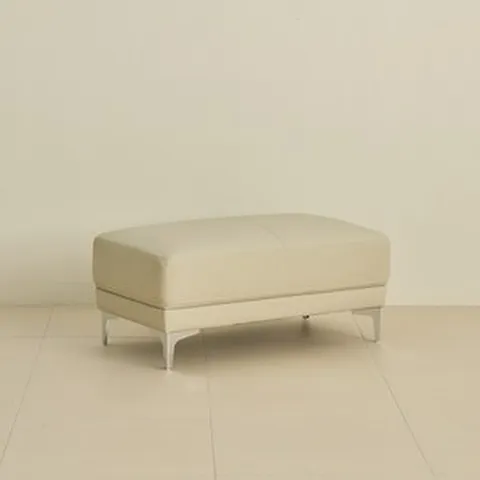 레이디가구 끌레망 프리미엄 천연소가죽 면피 쇼파 3인 4인 6인, 11. (단독구매불가) 소파 스툴_섀도우화이트