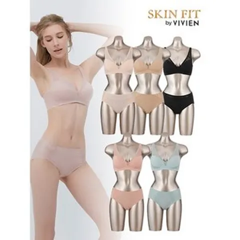 비비안비비안 스킨핏 라인풀컵 노와이어 여성 속옷 세트 10종 159162 {할인마감임박!!!}, 혼합/75A(90)