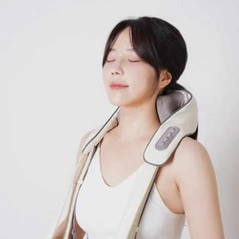 클로 넥앤프로 최신상 목 어깨 마사지기, 퍼플