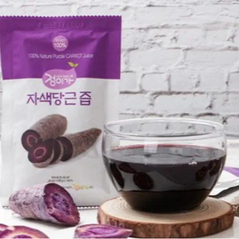 햇 자색당근으로 만든 보라색이 살아있는 100% 자색당근즙 하루의건강 자연의 선물 자색당근 야생종자색당근 NFC착즙 -[원산지:국산(충청남도 예산군)], 자색 당근즙 90포, 1개, 90ml