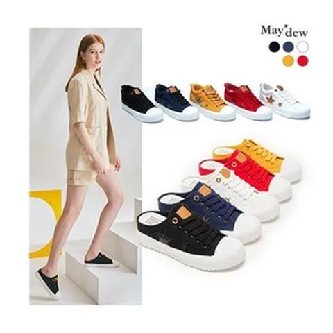 [메이듀] 키높이 여성 뮬 스니커즈