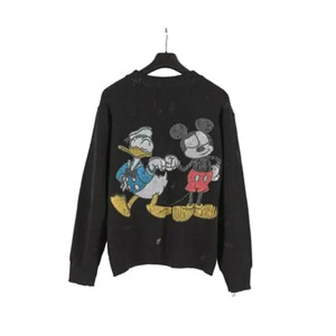 미키마우스 페인팅가디건 검정