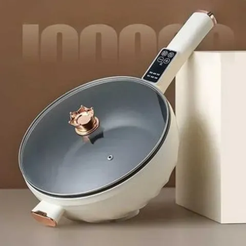 야채 볶음 만능쿠커 전기 웍 다기능 논스틱 국수 밥솥 증기 끓이는 냄비, 3.6L, EU