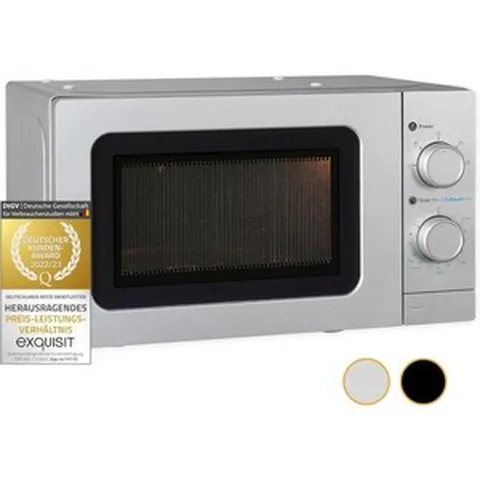 Besuche den ExquisitStore 전자레인지 MW 59025 H3 핫 에어 그릴 최대값. 2500 W 저장실 25 l Inox 유리 전면 494237, Mikrowelle, Silber, 1개