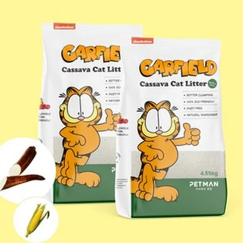 고양이 가필드 카사바 모래 그린 연두 가는입자 4.55kg 2개입, 9.1kg, 1세트