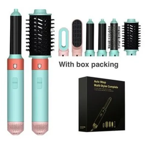 6 in 1 멀티 스타일러 헤어 드라이어 컬링 배럴 핫 에어 브러시 스타일링 도구 헤어 스타일러 새로운 디자인 6 in 1, 1) With box  미국, 1개