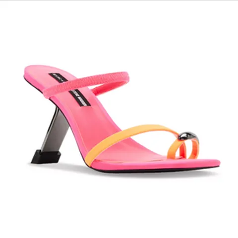스티븐 매든 해리엇 스트래피 블레이드 힐 드레스 여성 샌들 NEON PINK MULTI