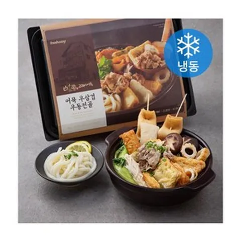 어묵 우삼겹 우동전골 밀키트 프레시지 고래사어묵 다양한맛 740g, ONE COLOR, 740G  1팩