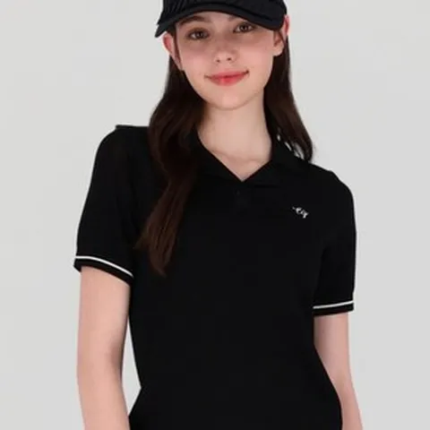 엘르골프 엘르골프 (대전모다) 반전패턴 와이드넥 반팔 스웨터.