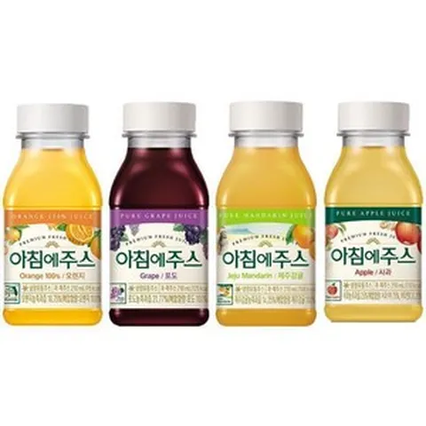서울우유 아침에주스 제주감귤 210ml(아이스박스포장), 18개, 210ml