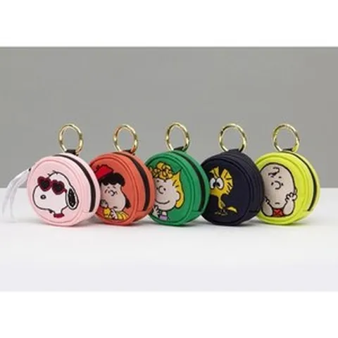 (라이센스 정품) 스누피 프렌즈 키링 골프공파우치 동전지갑 에어팟가방 볼파우치 - 5 col (스몰)