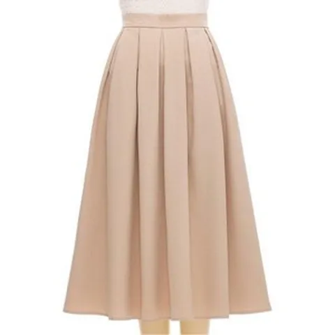 [포커스](팩토리스토어 강남점)뒤밴딩핀턱플리츠롱스커트_PBBF4S1SK8071