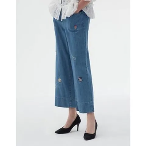 손정완 린넨자수와이드팬츠 ZJL3232240