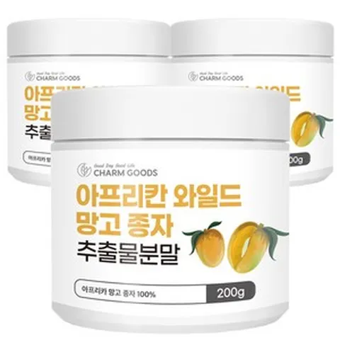 [참굿즈] 와일드망고 씨앗 추출분말 200g 3통, 3개