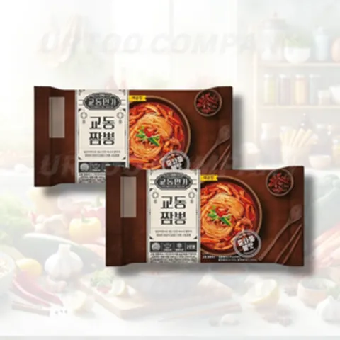 교동짬뽕 고기 짬뽕 맛집 중화풍불맛 2인분 x 2봉지 (총 4인분 냉동), 440g, 2개