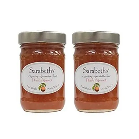 사라베스 복숭아 살구 잼 9oz(255g) 2팩 Sarabeth's Peach-Apricot Spreadable Fruit, 1개, 255g