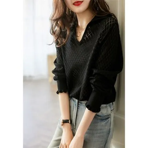 통통 냉장고 티셔츠 여 여름 펀칭 니트 선 에어컨 nvduanxiu