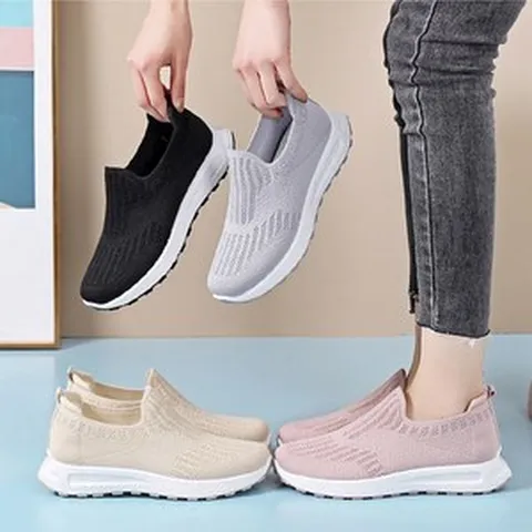 슈즈잼 여성 발편한 매쉬 슬립온