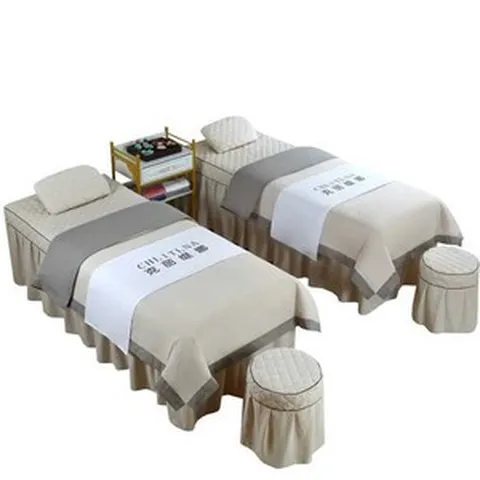 마사지 베드 커버 침대 덮개 피부샵 문신 피부관리실, 밀란 그레이 4종 세트 (사이즈 문의)