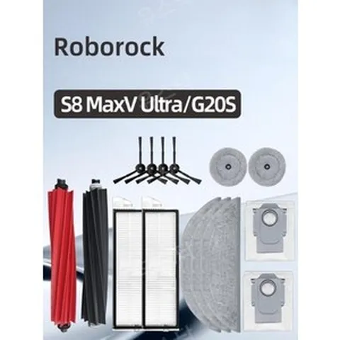 로보락 roborock S8 MaxV Ultra 로봇청소기 소모품 걸레 브러시 더스트백 필터 패키지, 큰 걸레 10개, 1개